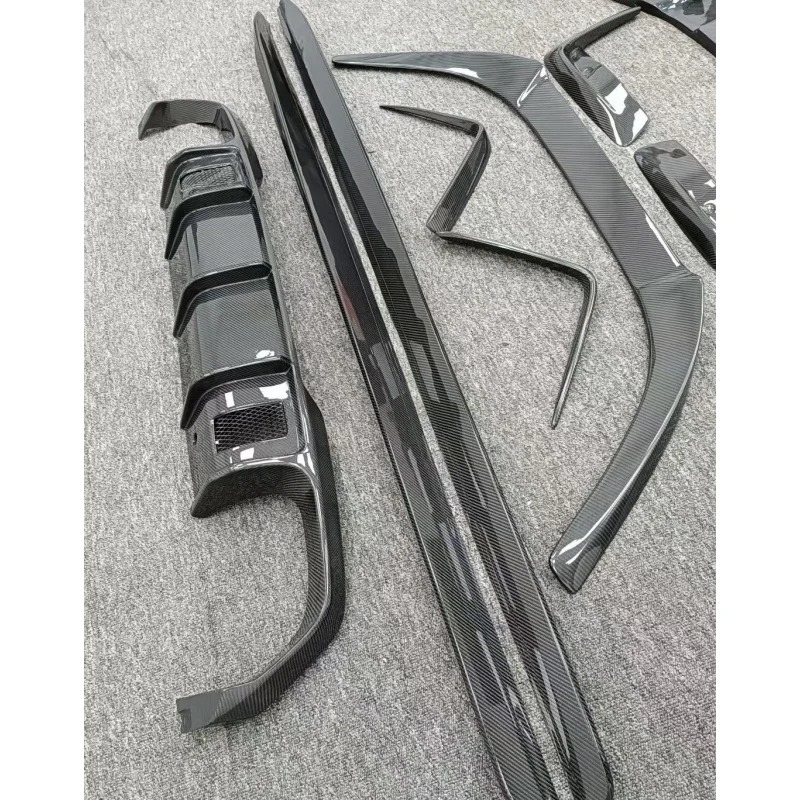 Suitable for  M8 Modified V Model Carbon Fiber Small Surround, Front Lip, Front Fog Cover, Side Skirt, Rear Lip, Tail Wing